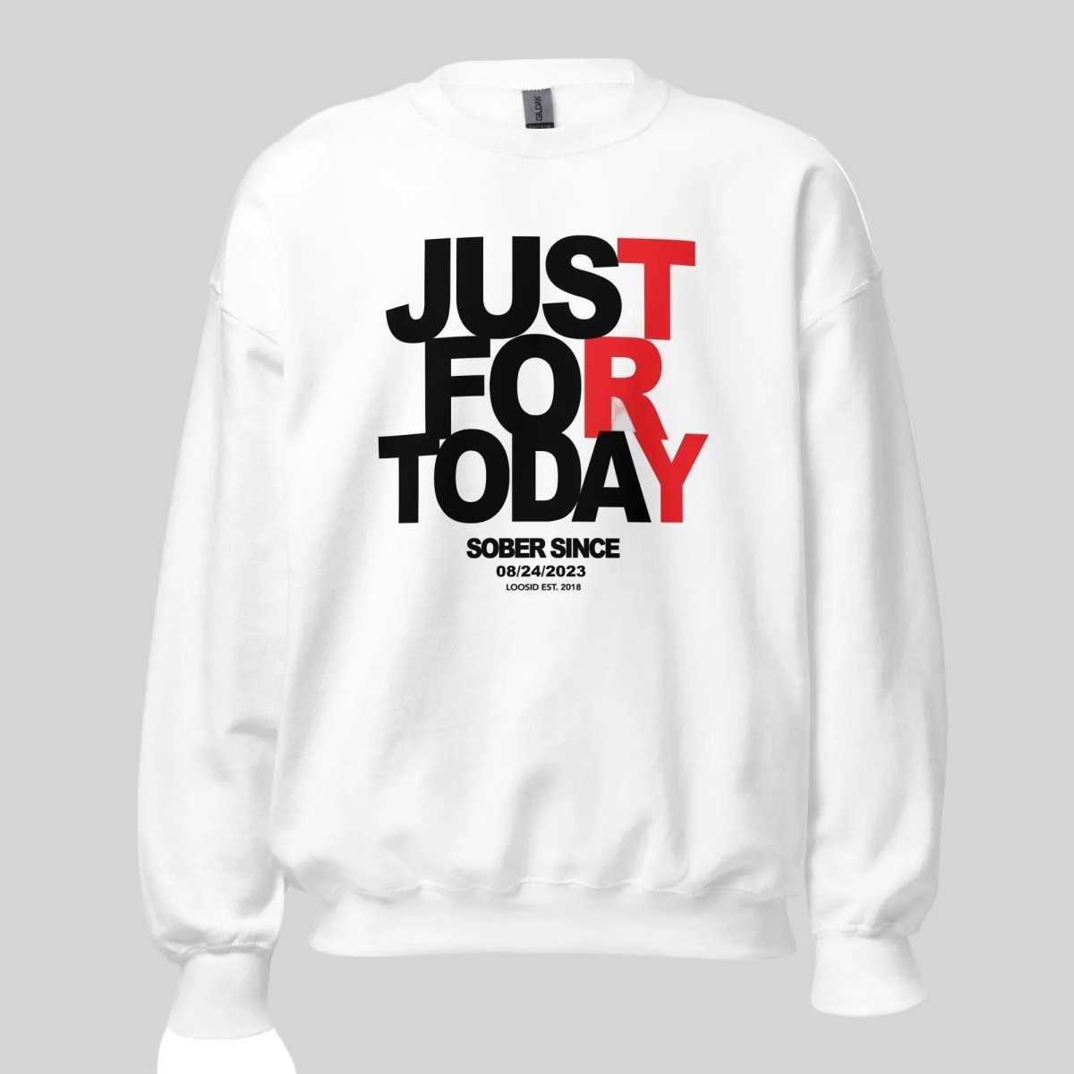 Sobriety Recovery Hoodie flat lay styled image (view 3)