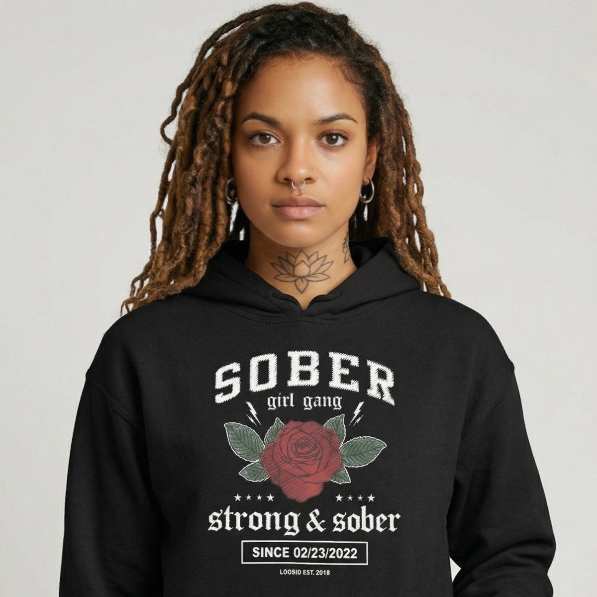 Recovery Hoodie | Sober Girl Gang Strong & Sober Crest