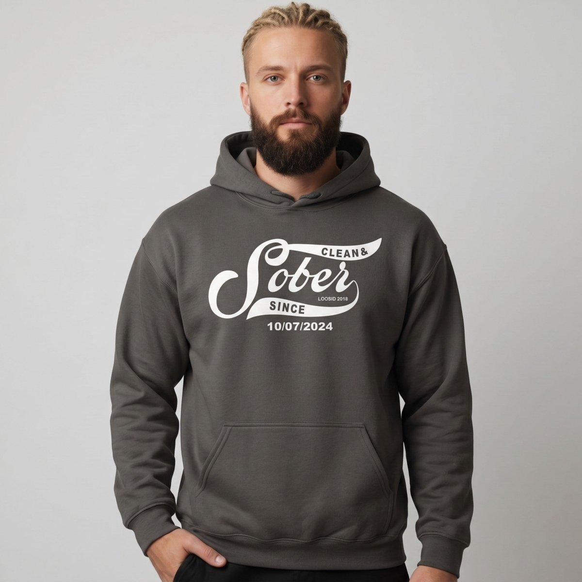 Sober Since Recovery Hoodie featuring the design (view 21)