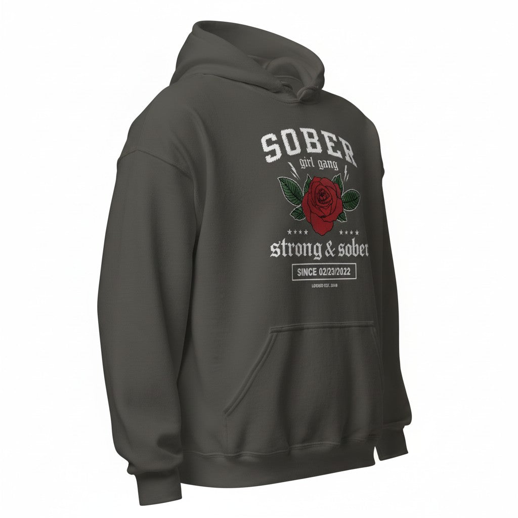 Recovery Hoodie | Sober Girl Gang Strong & Sober Crest