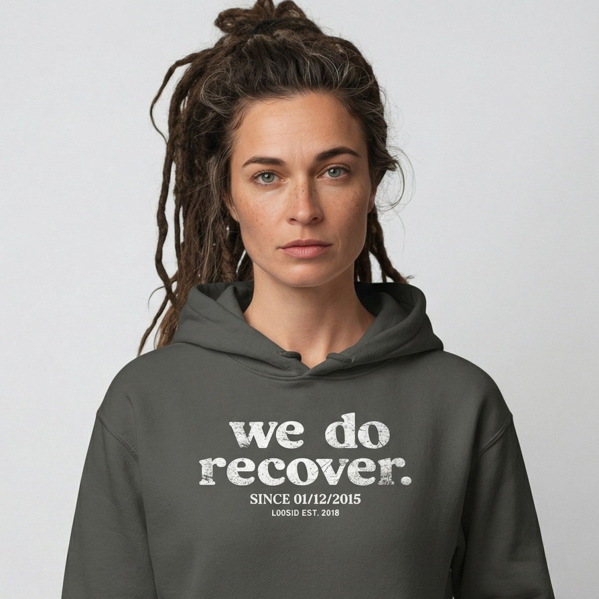 We Do Recover Women's Sober Hoodie | Personalized Sobriety Date