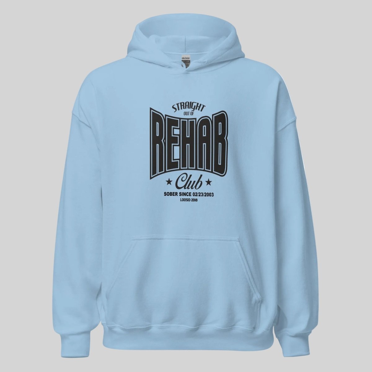 Rehab Recovery Hoodie flat lay styled image (view 33)