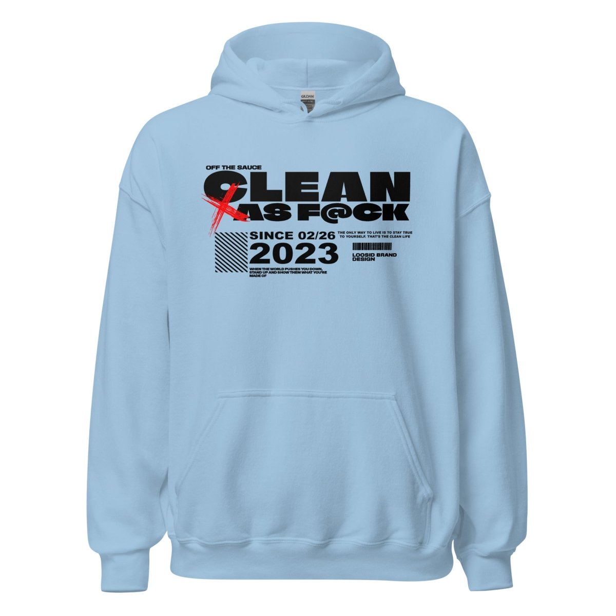 Clean As F*ck Recovery Hoodie flat lay styled image (view 23)