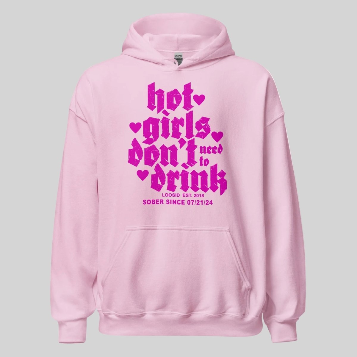 Hot Girls Don't Drink Recovery Hoodie packaging detail (view 38)