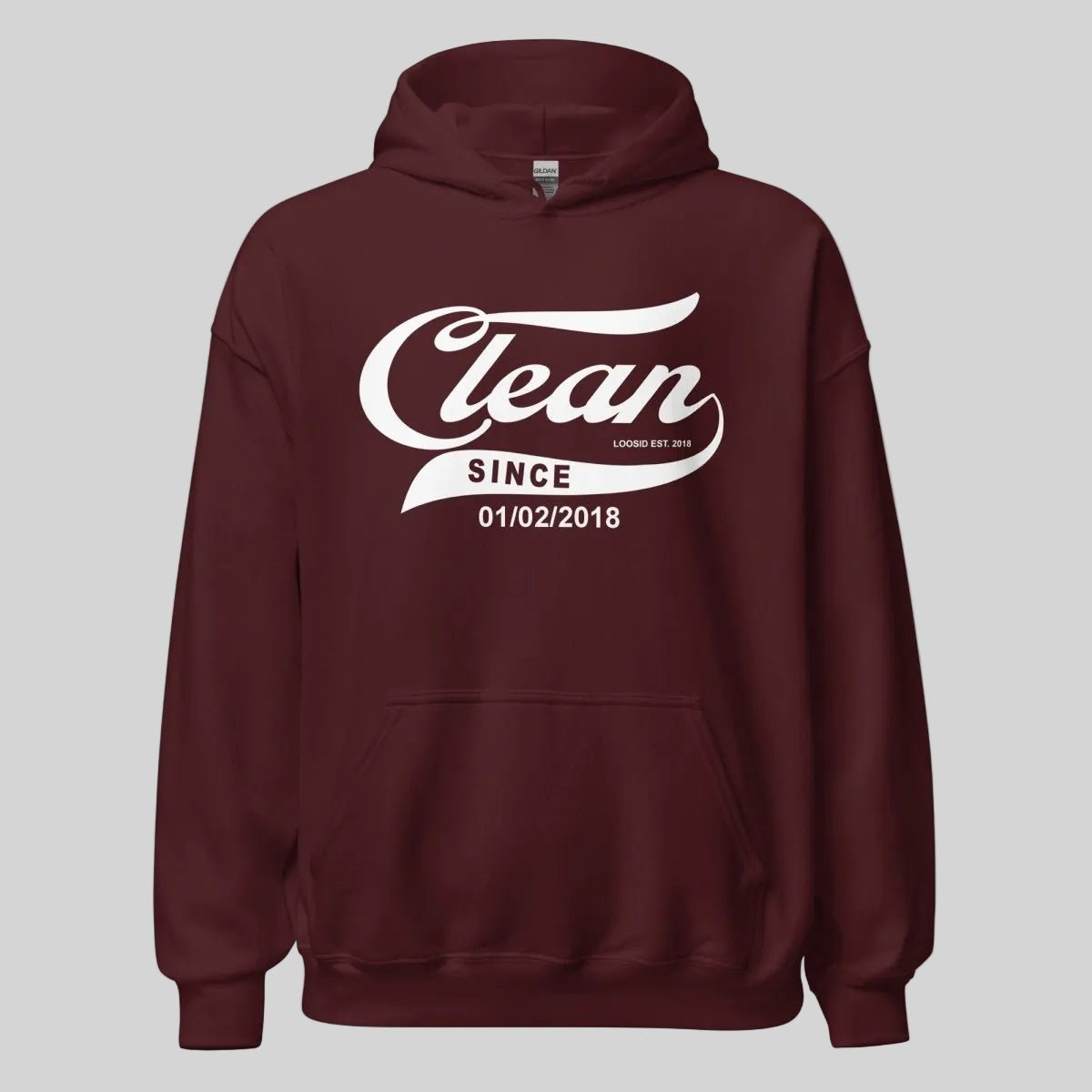 Clean Since Hoodie with Date Recovery Hoodie side view (view 16)