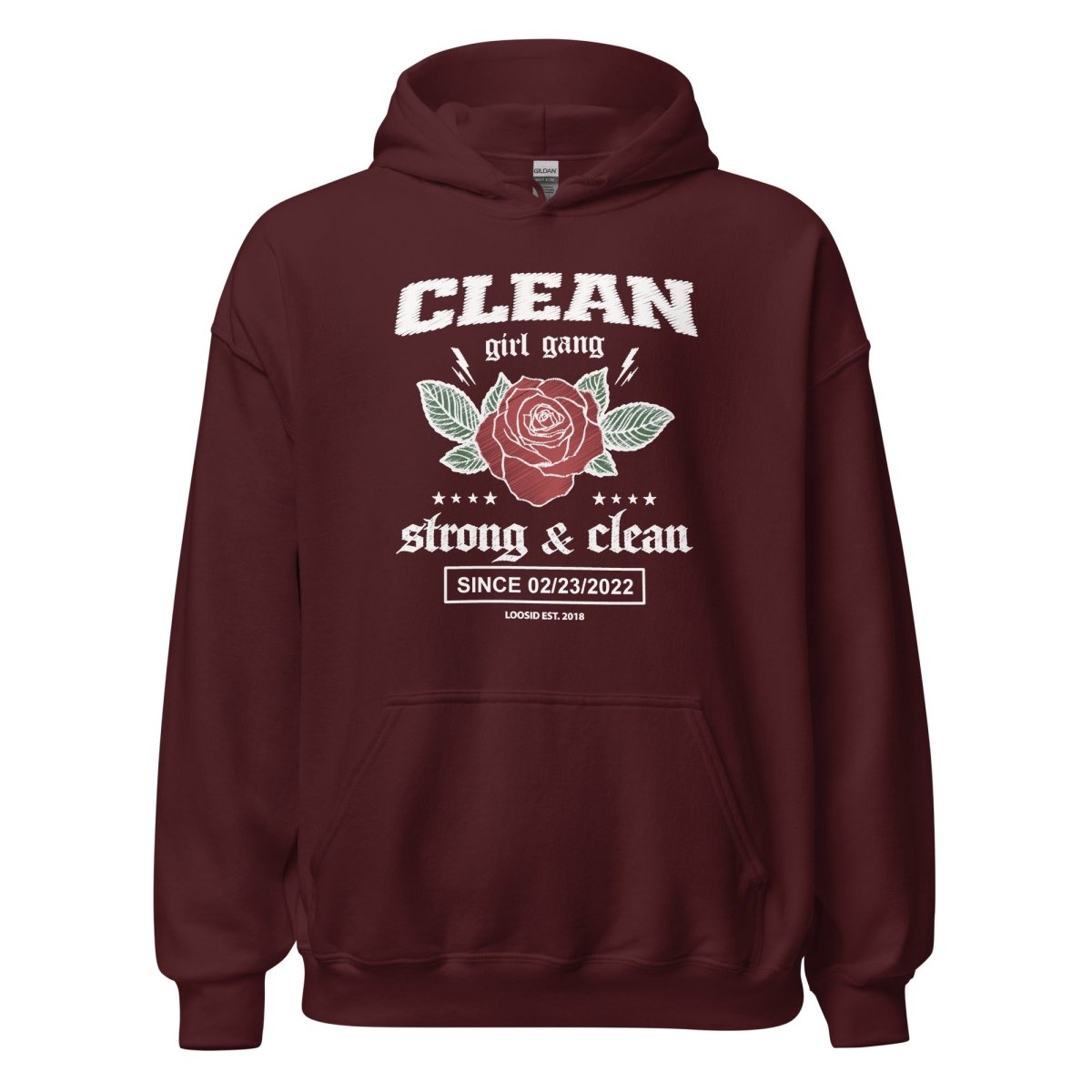 Clean Girl Gang Strong & Clean Crest Recovery Hoodie fit detail (view 29)