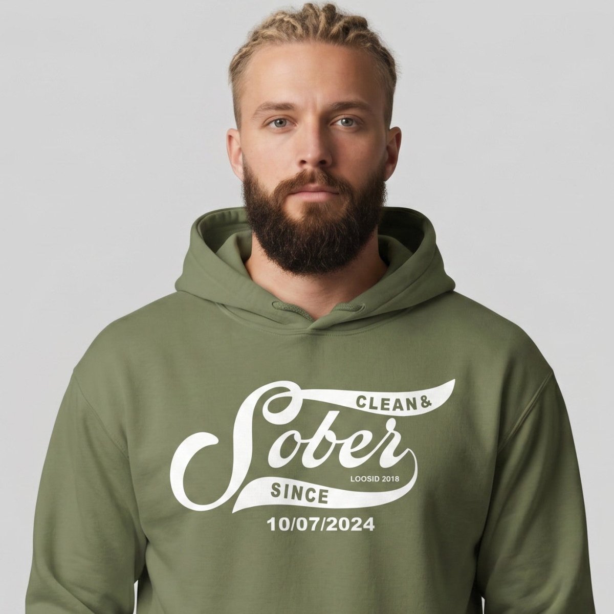 Sober Since Recovery Hoodie lifestyle view (view 25)