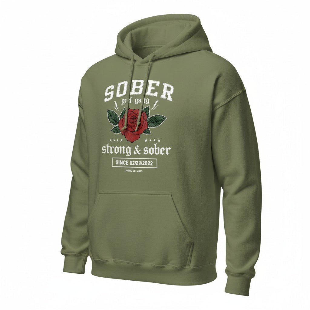 Recovery Hoodie | Sober Girl Gang Strong & Sober Crest