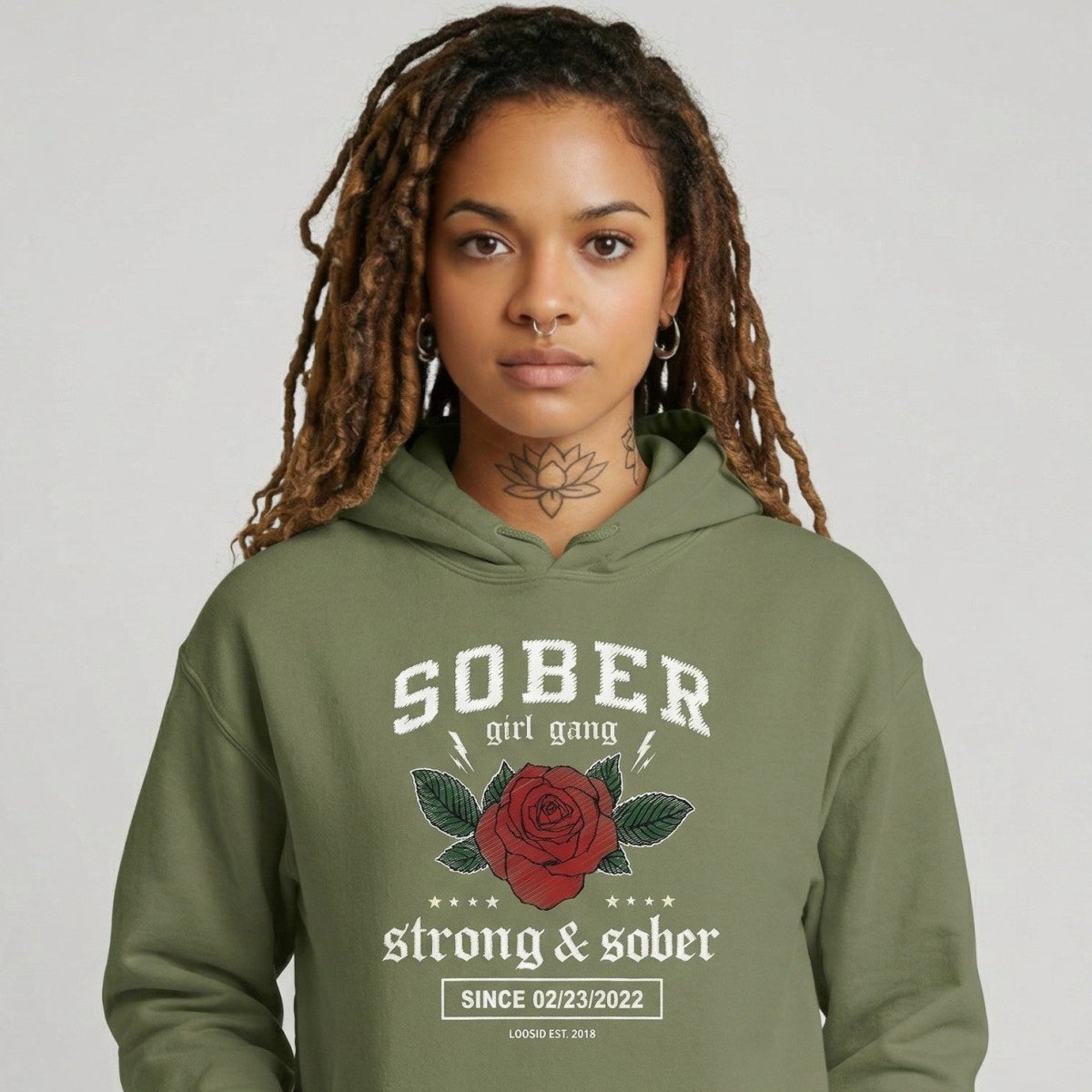Recovery Hoodie | Sober Girl Gang Strong & Sober Crest