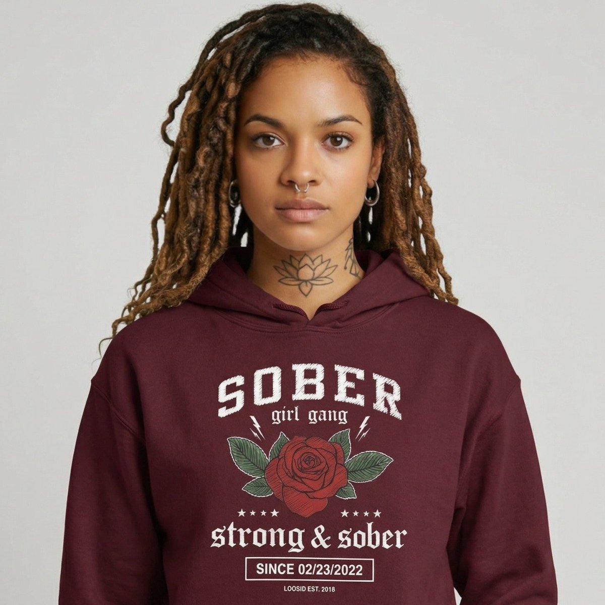 Recovery Hoodie | Sober Girl Gang Strong & Sober Crest