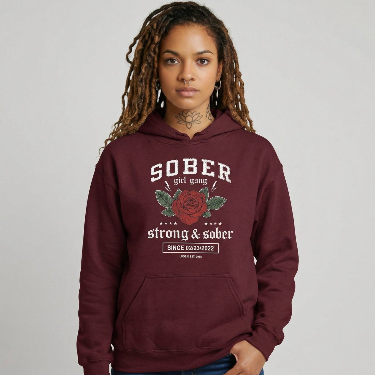 Recovery Hoodie | Sober Girl Gang Strong & Sober Crest