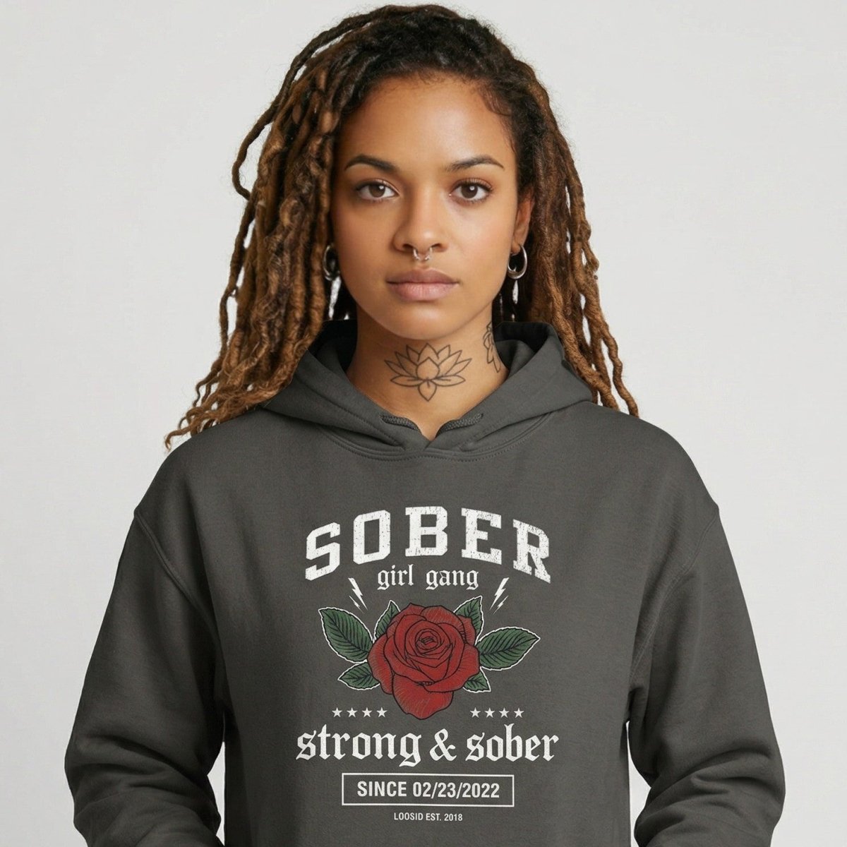 Recovery Hoodie | Sober Girl Gang Strong & Sober Crest