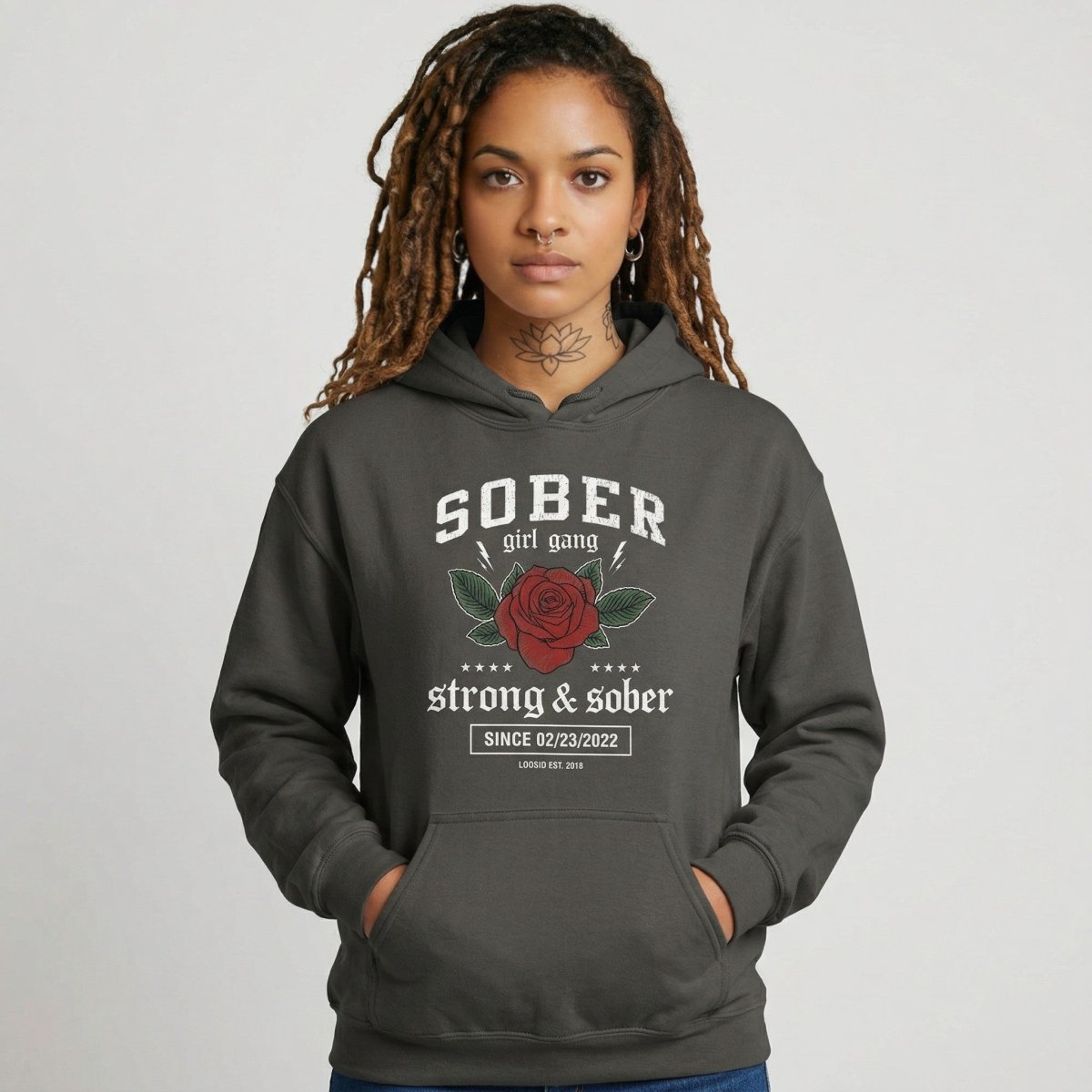 Recovery Hoodie | Sober Girl Gang Strong & Sober Crest