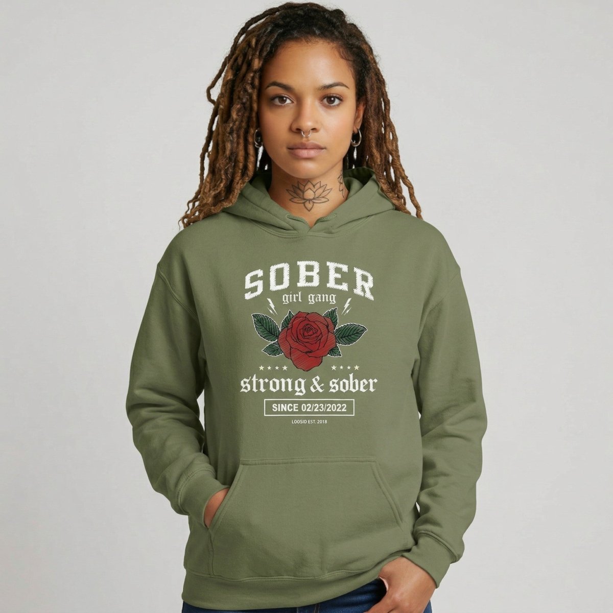 Recovery Hoodie | Sober Girl Gang Strong & Sober Crest