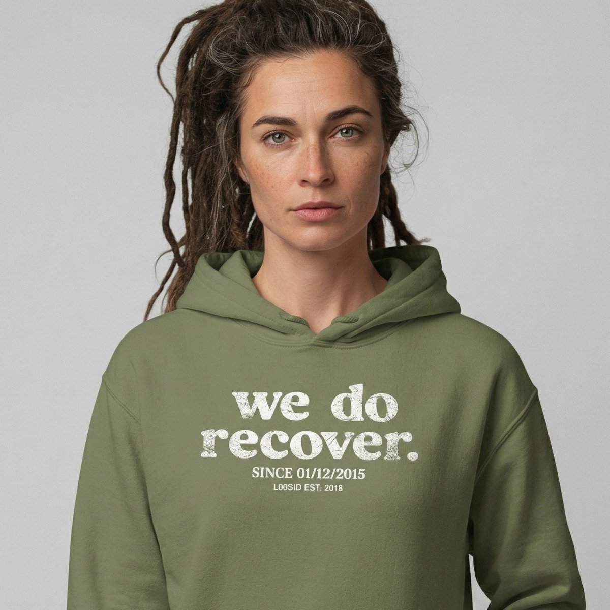 We Do Recover Women's Sober Hoodie | Personalized Sobriety Date