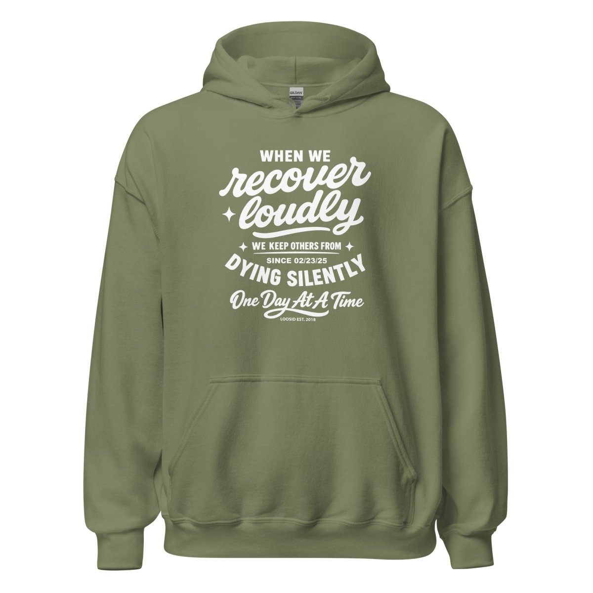 When we recover loudly Recovery Hoodie featuring the design (view 11)