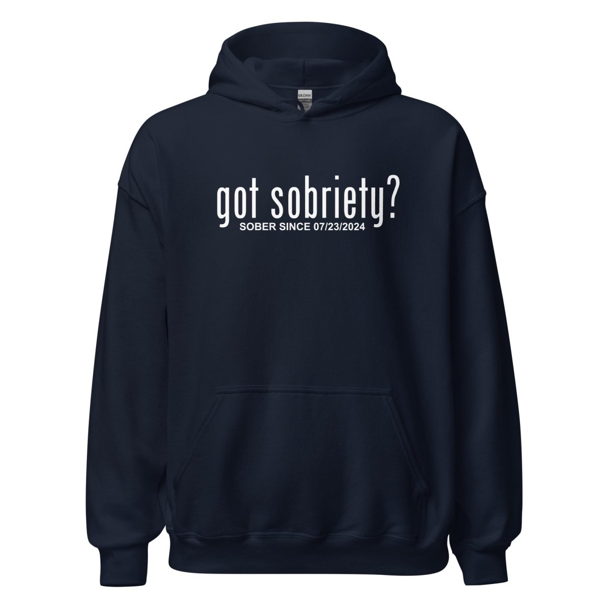 Recovery Hoodie with custom date for women in sobriety