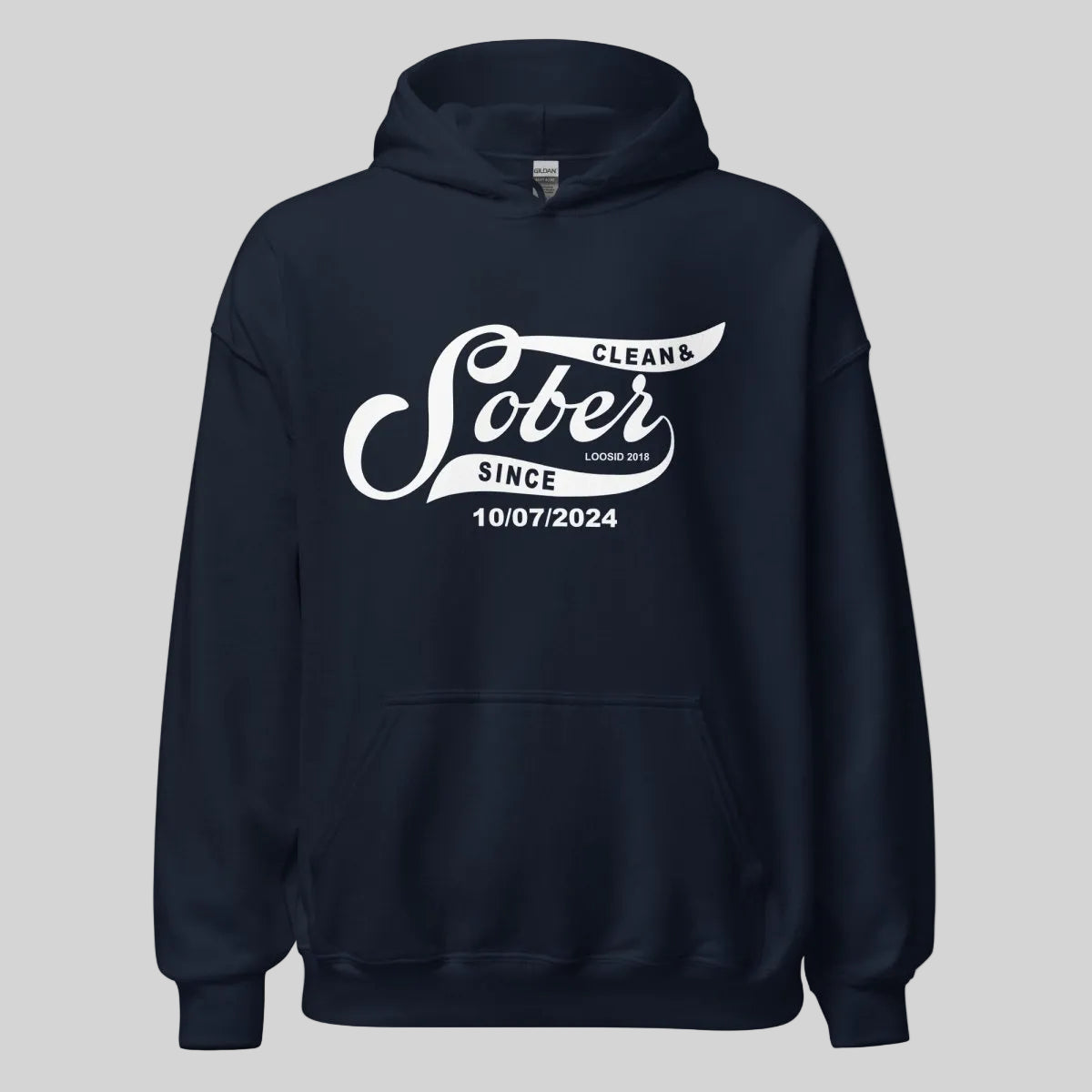 Sober Since Recovery Hoodie flat lay styled image (view 13)