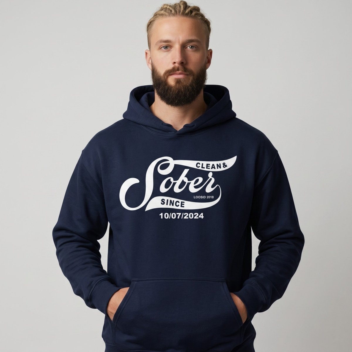 Sober Since Recovery Hoodie side view (view 6)