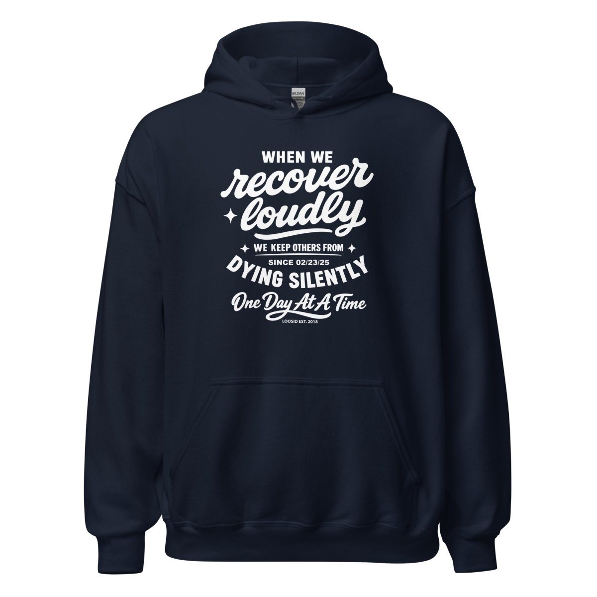 When we recover loudly Recovery Hoodie lifestyle view (view 5)