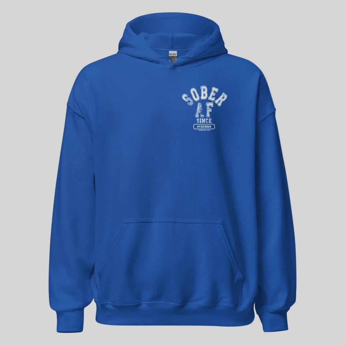 Sober AF Since Recovery Hoodie featuring the design (view 11)