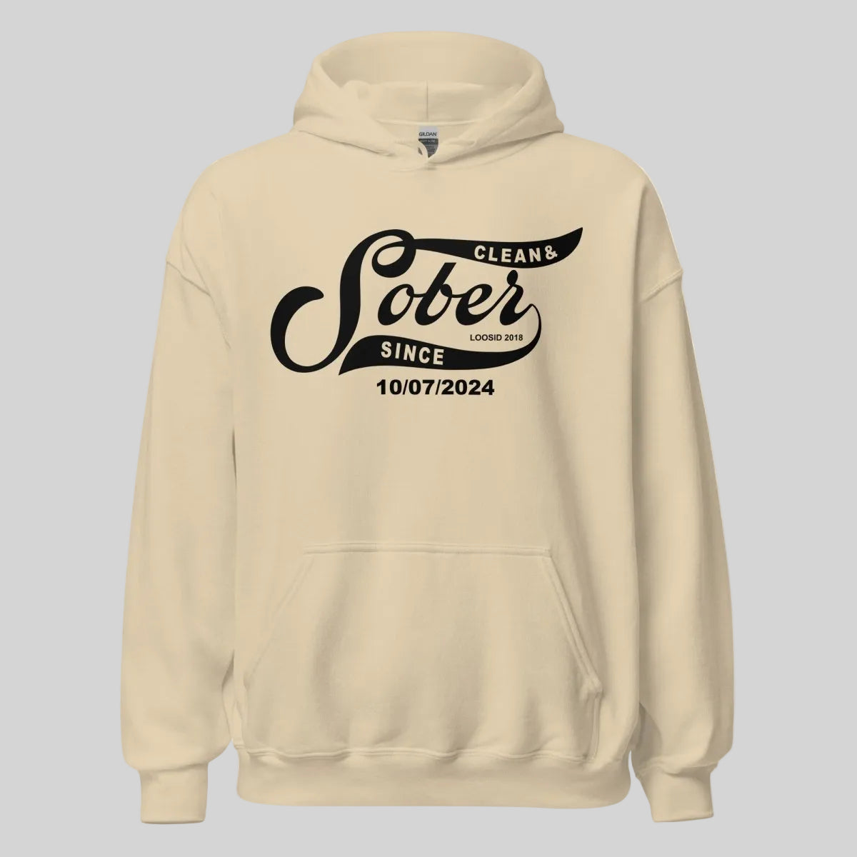 Sober Since Recovery Hoodie packaging detail (view 8)