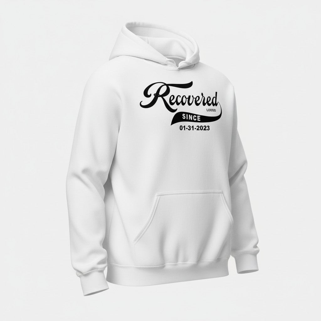 Recovered Since Recovery Hoodie back view (view 27)