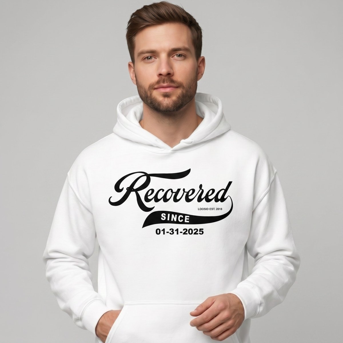 Recovered Since Recovery Hoodie fit detail (view 29)
