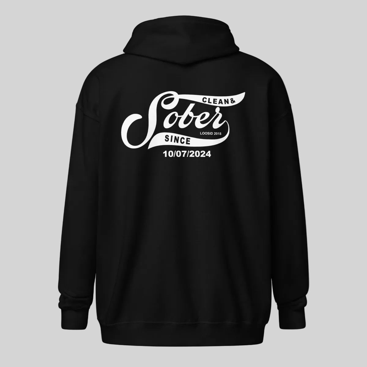 Sober Since Recovery Hoodie side view (view 6)