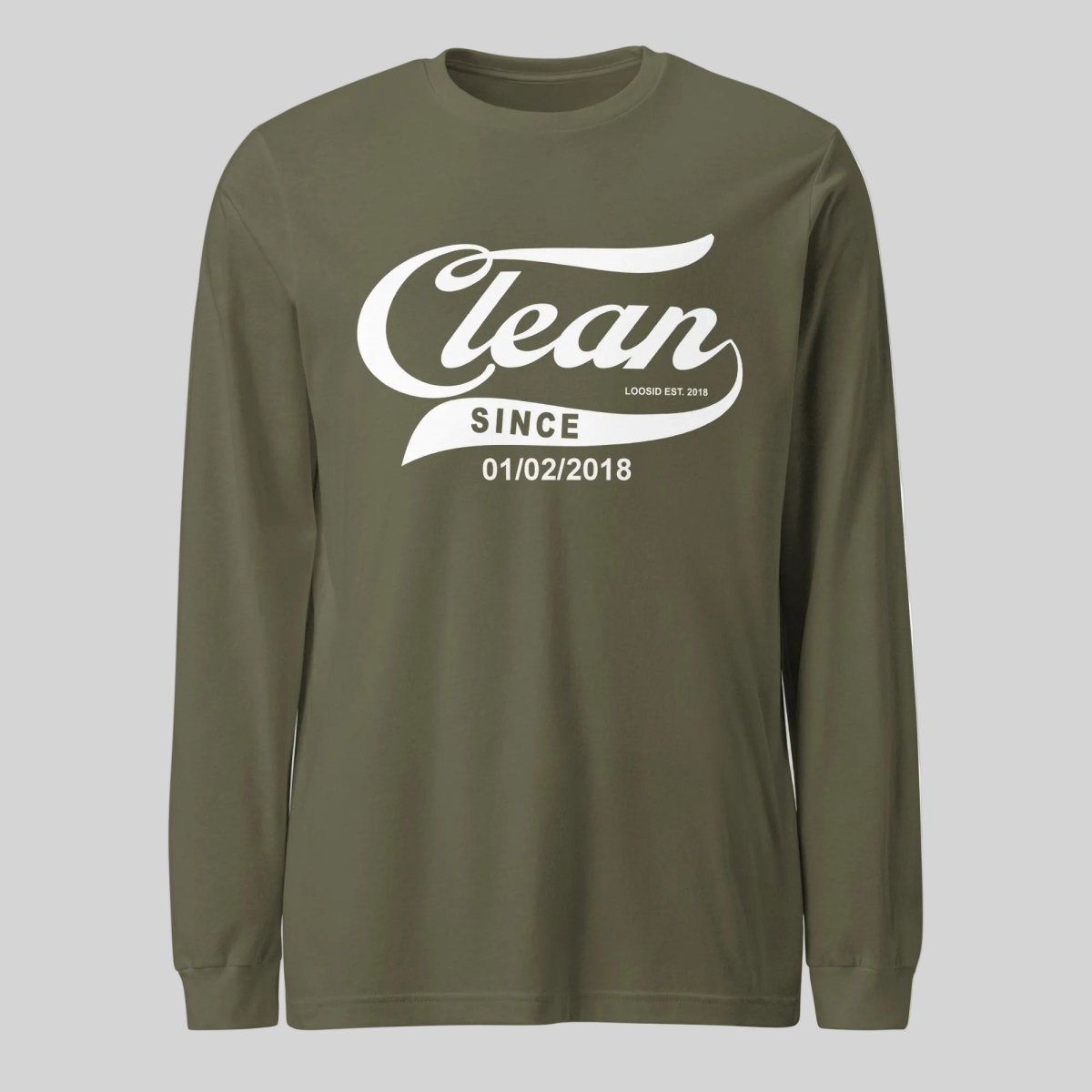 Clean Since Long Sleeve Sober T Shirt graphic detail (view 14)