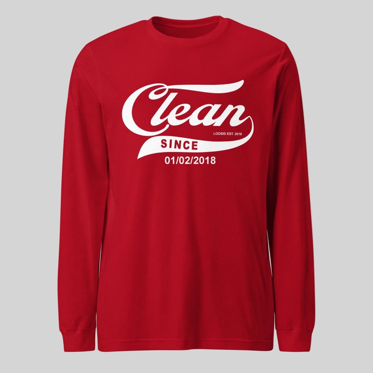 Clean Since Long Sleeve Sober T Shirt close-up view (view 22)