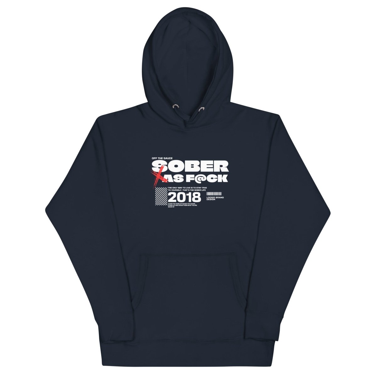 Sober As F*ck Recovery Hoodie close-up view (view 12)