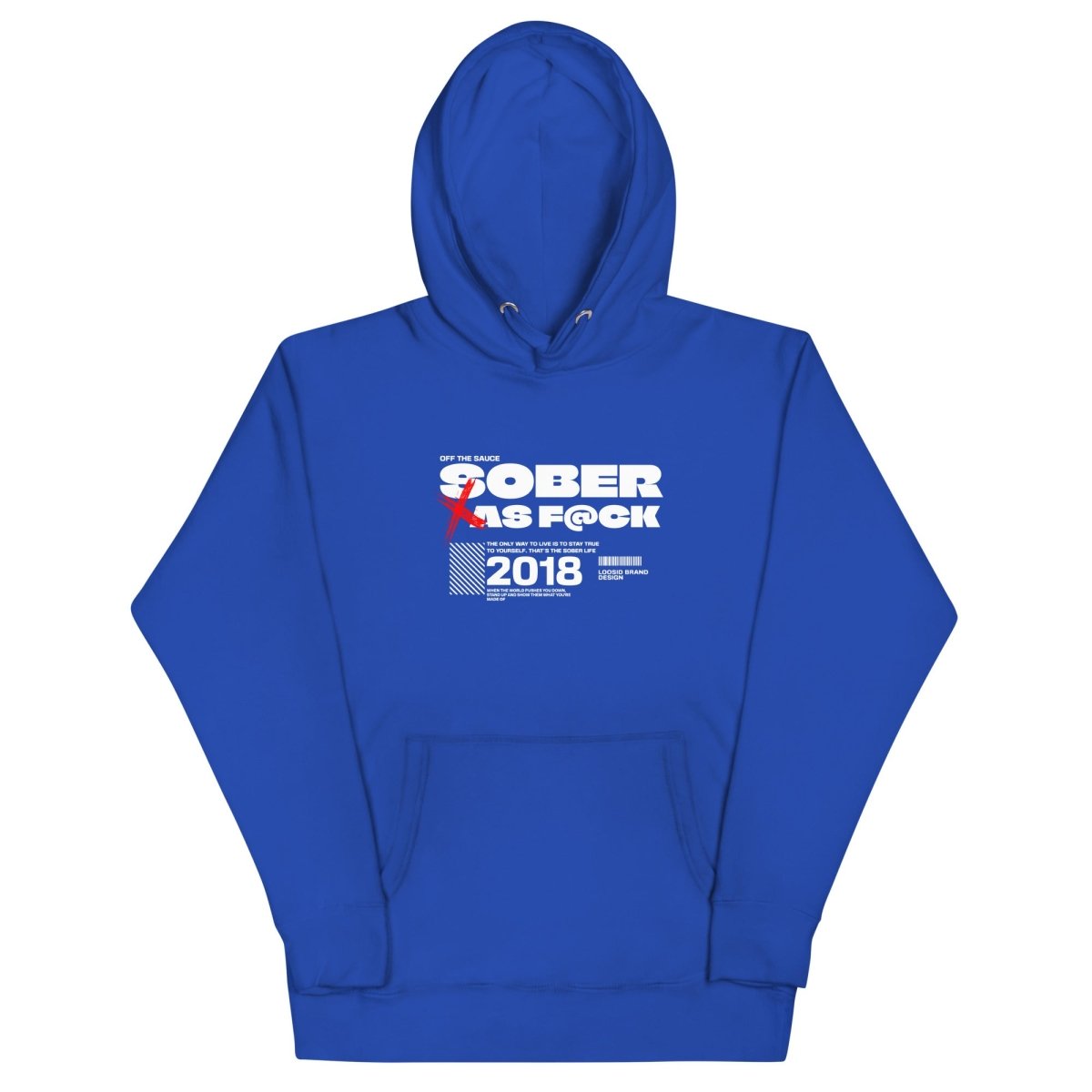 Sober As F*ck Recovery Hoodie back view (view 7)