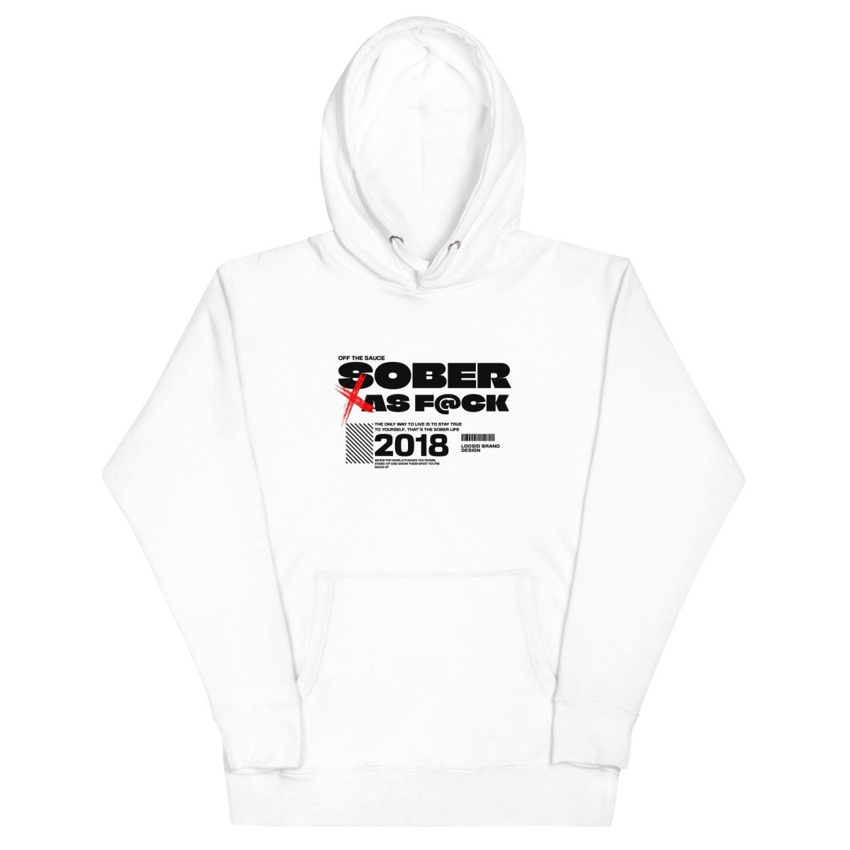 Sober As F*ck Recovery Hoodie side view (view 16)