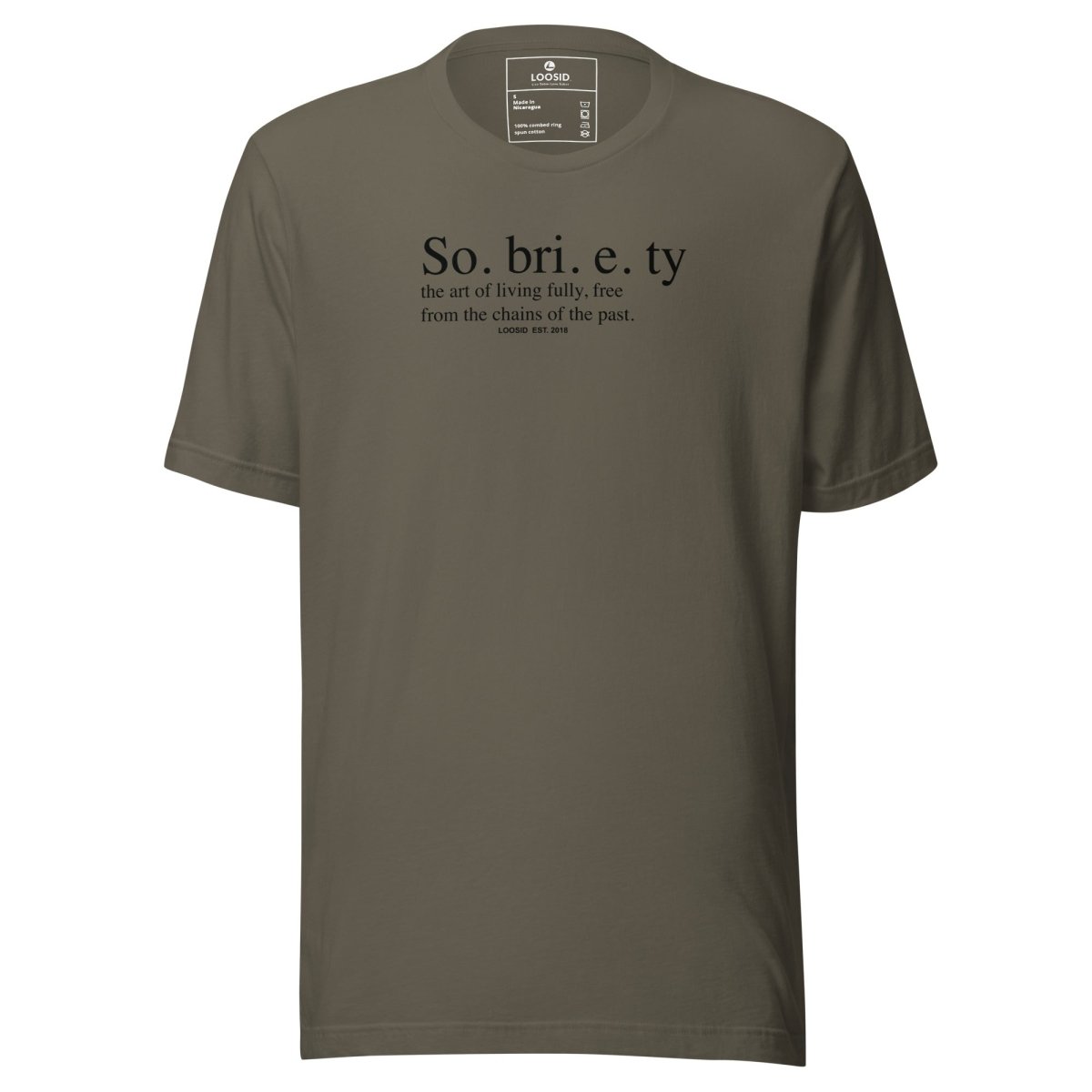 Modern Sober T Shirt celebrating sobriety lifestyle