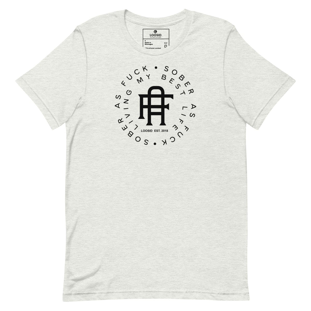 Living My Best Life Sober T Shirt graphic detail (view 4)