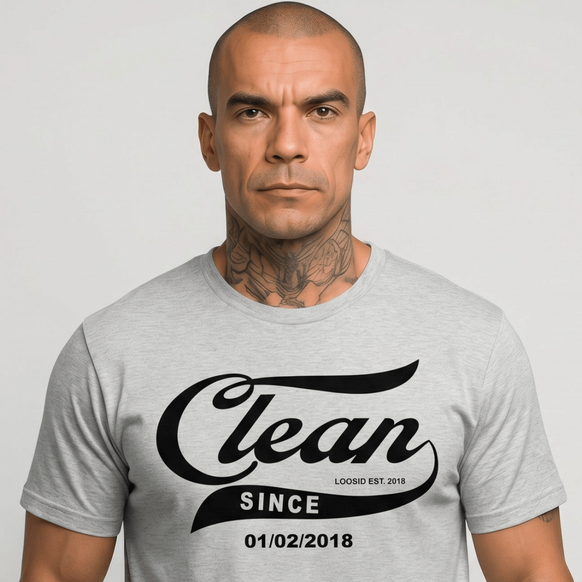 Clean Since Tee with Personalized Sobriety Date | Sober T Shirt