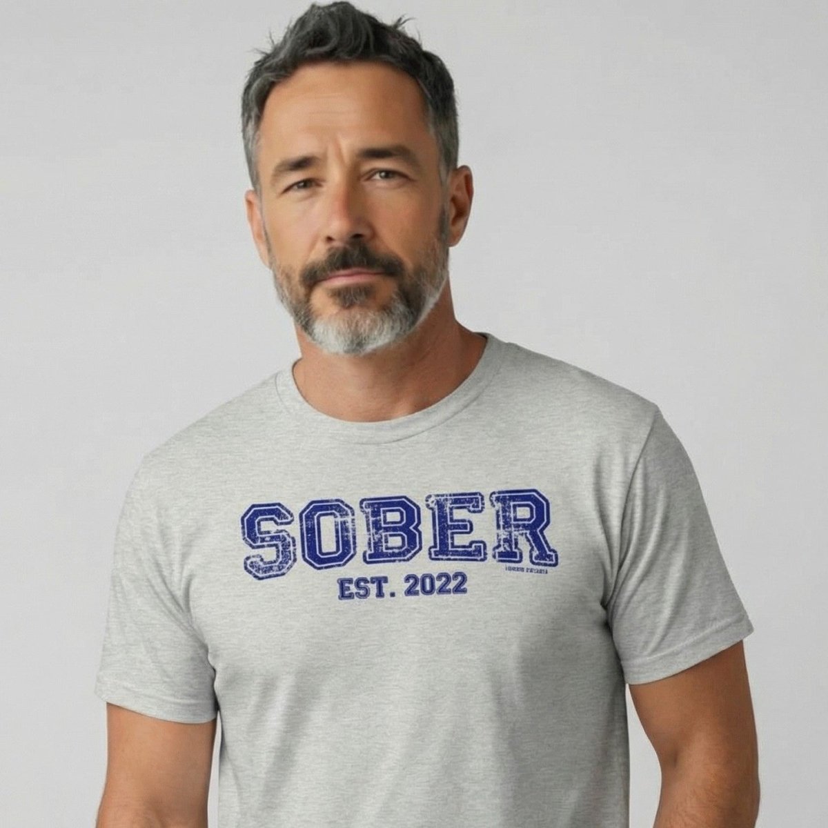Men's Sober Est. Year T-Shirt w/ Personalized Sobriety Year