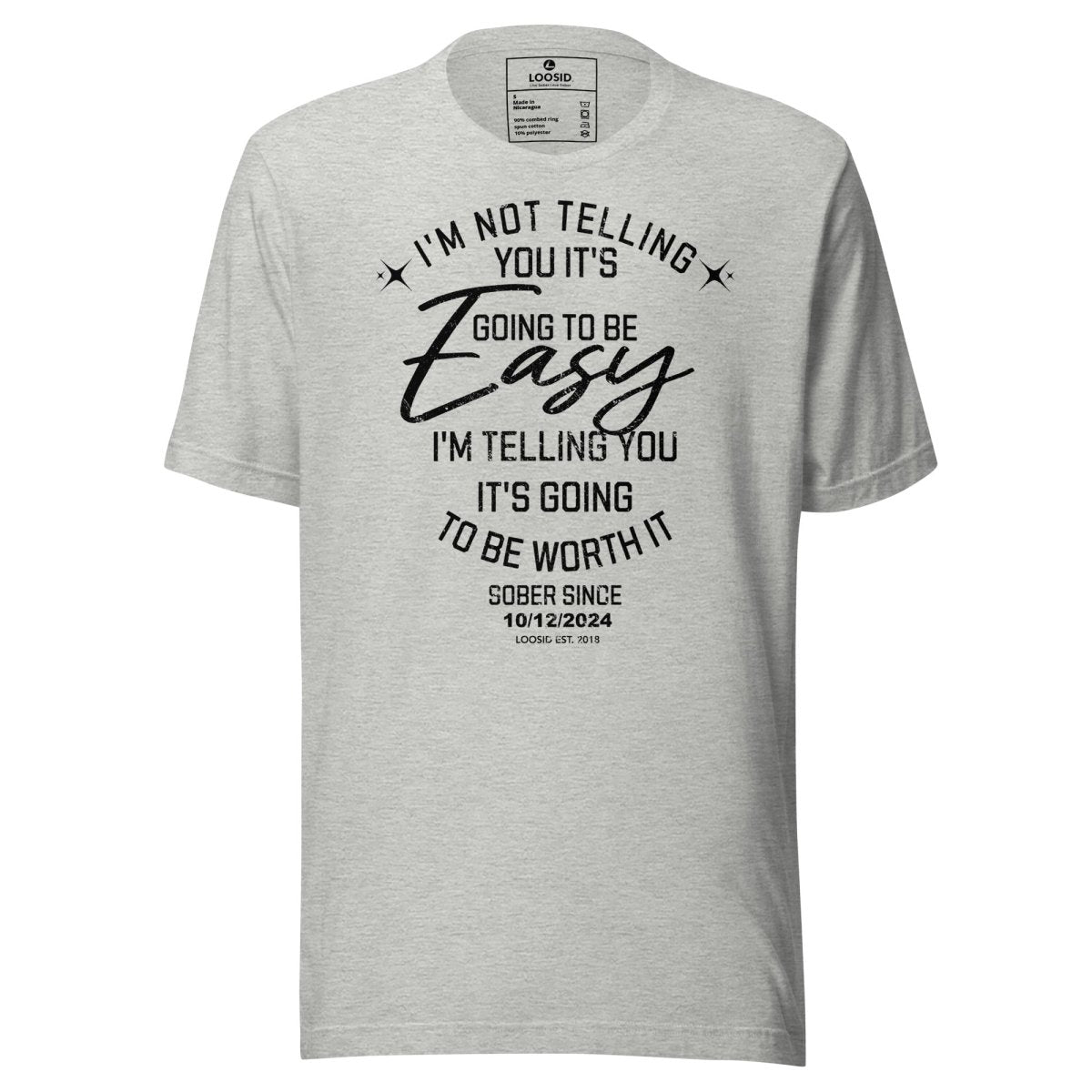 I'm Not Telling Sober T Shirt back view (view 17)