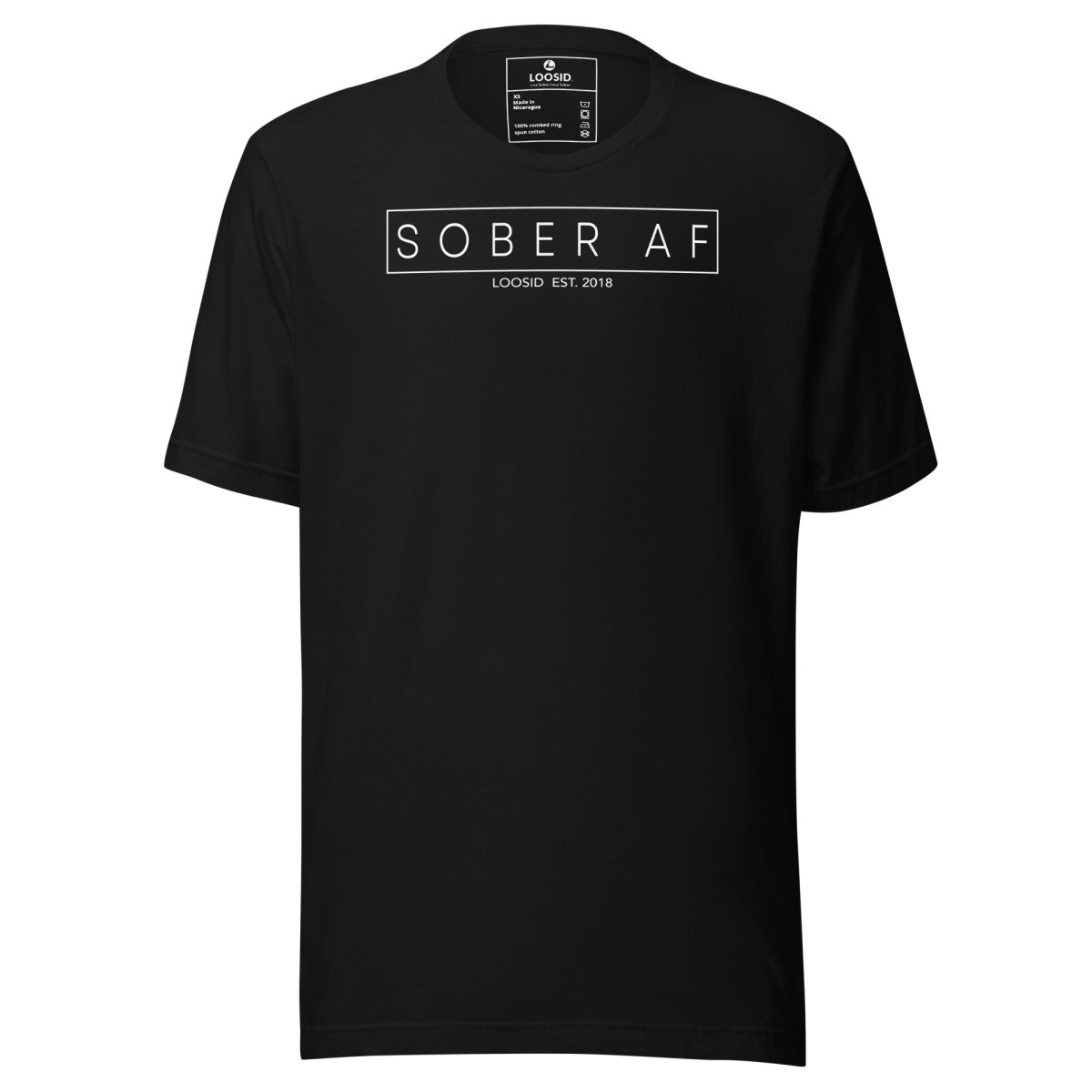 Minimalist Sober T Shirt promoting sober living and strength