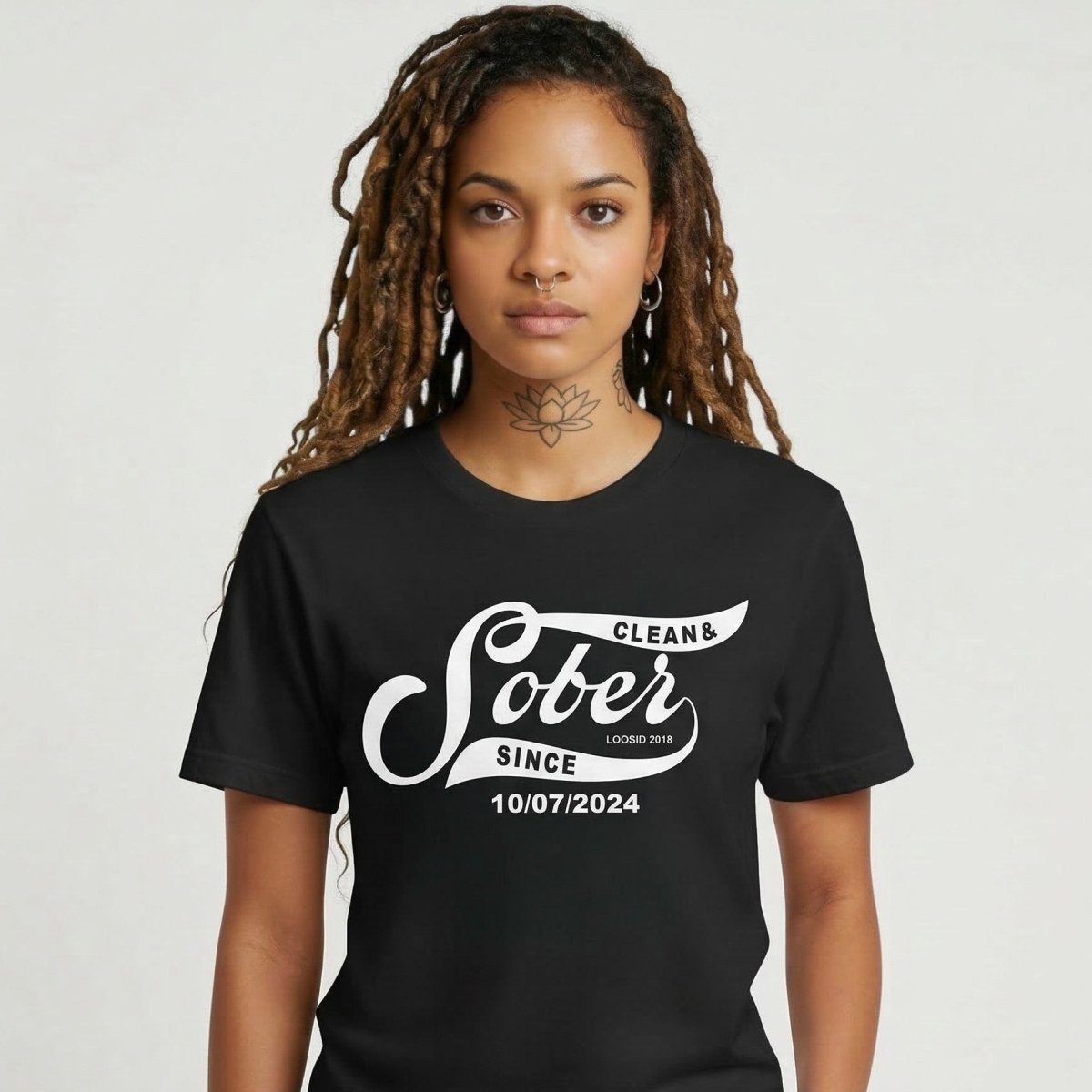 Sober T Shirt | Women’s Sober Since Top with Personalized Date