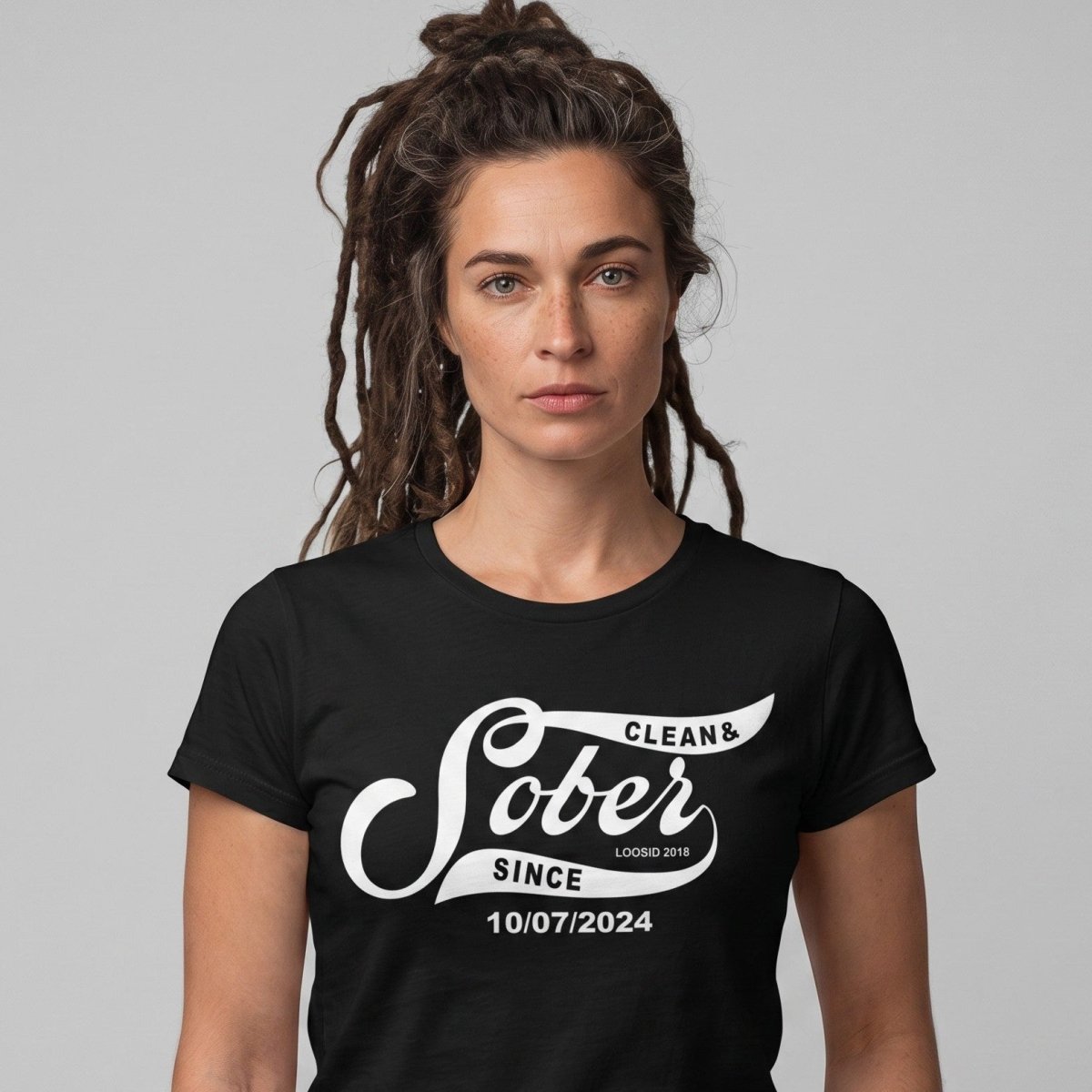 Sober T Shirt | Women’s Sober Since Top with Personalized Date