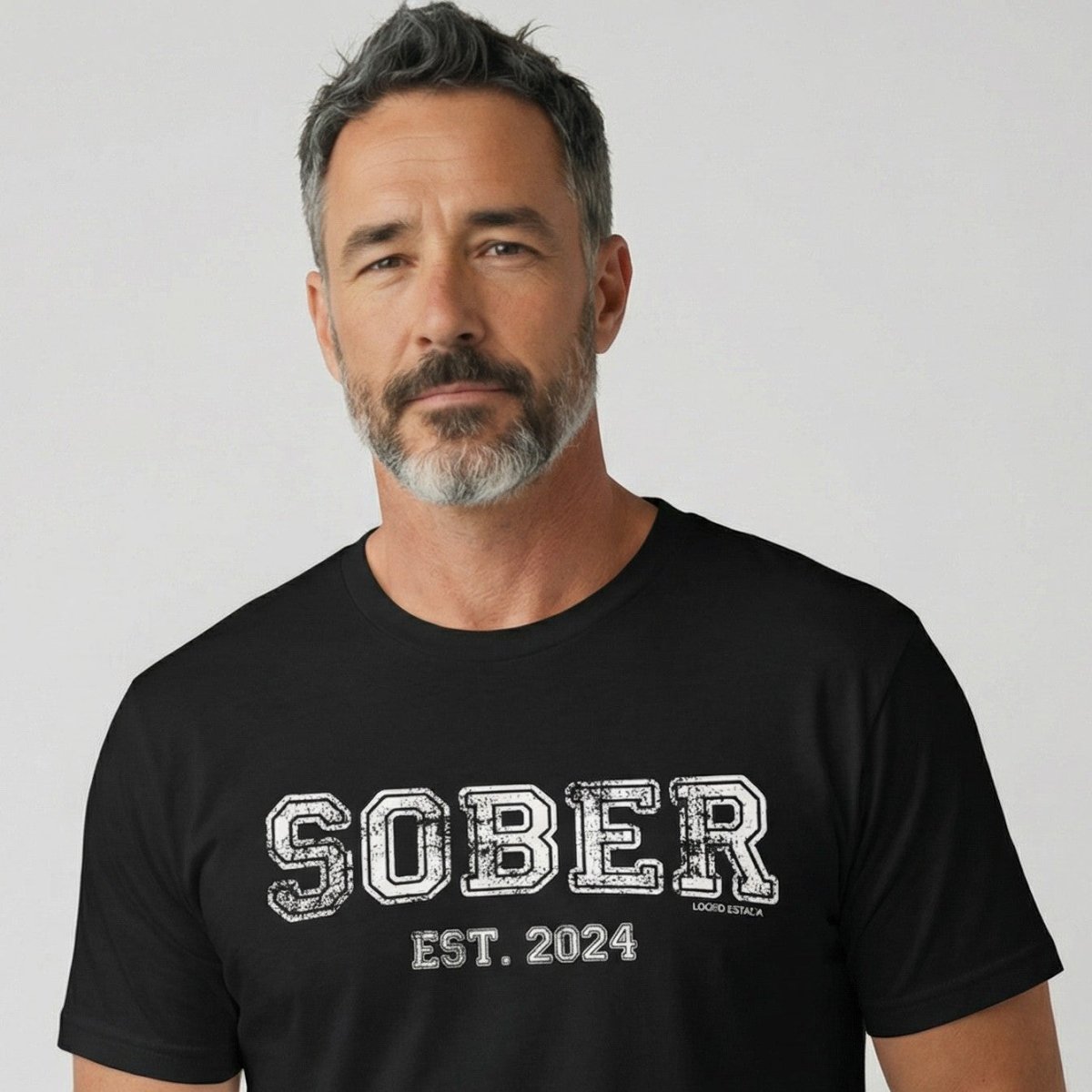 Men's Sober Est. Year T-Shirt w/ Personalized Sobriety Year