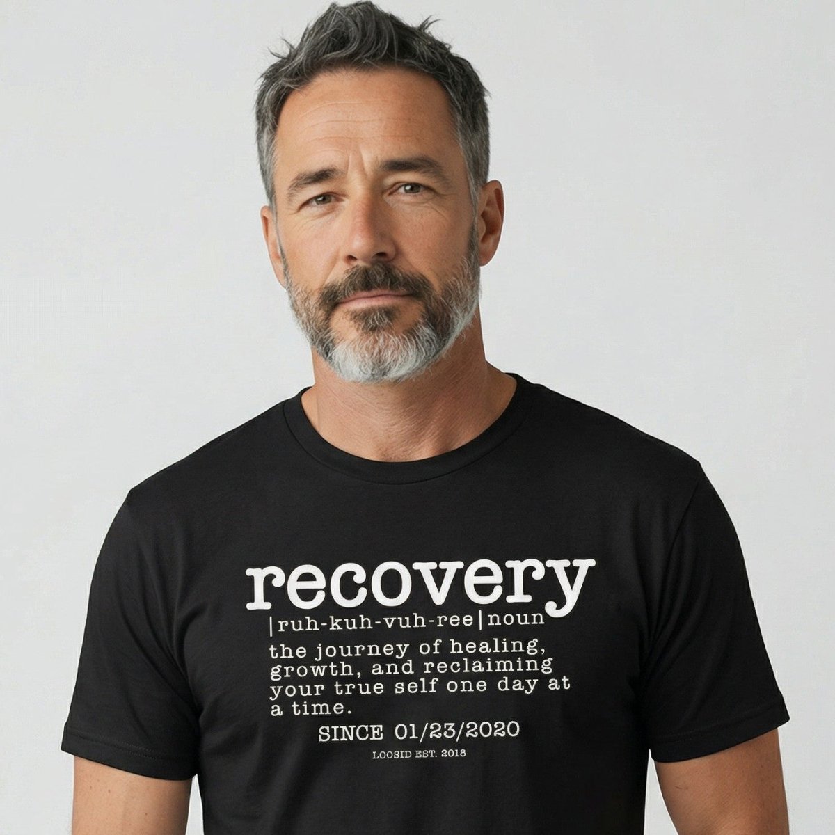 Recovery definition men Sober T Shirt close-up view (view 2)