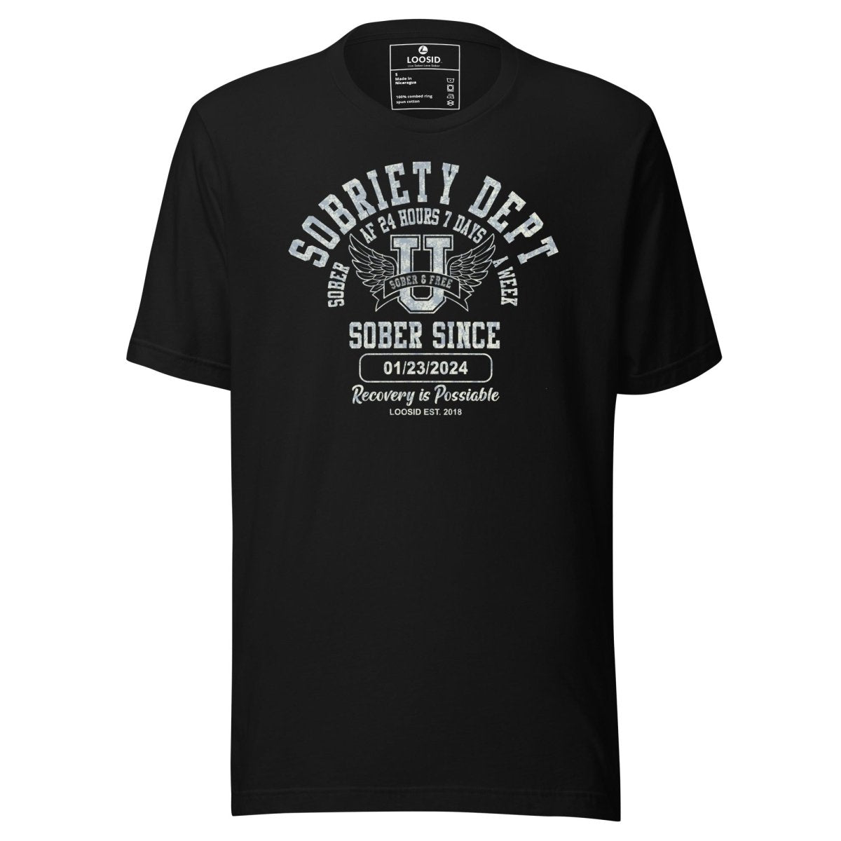 Sobriety Dept Sober T Shirt lifestyle view (view 5)