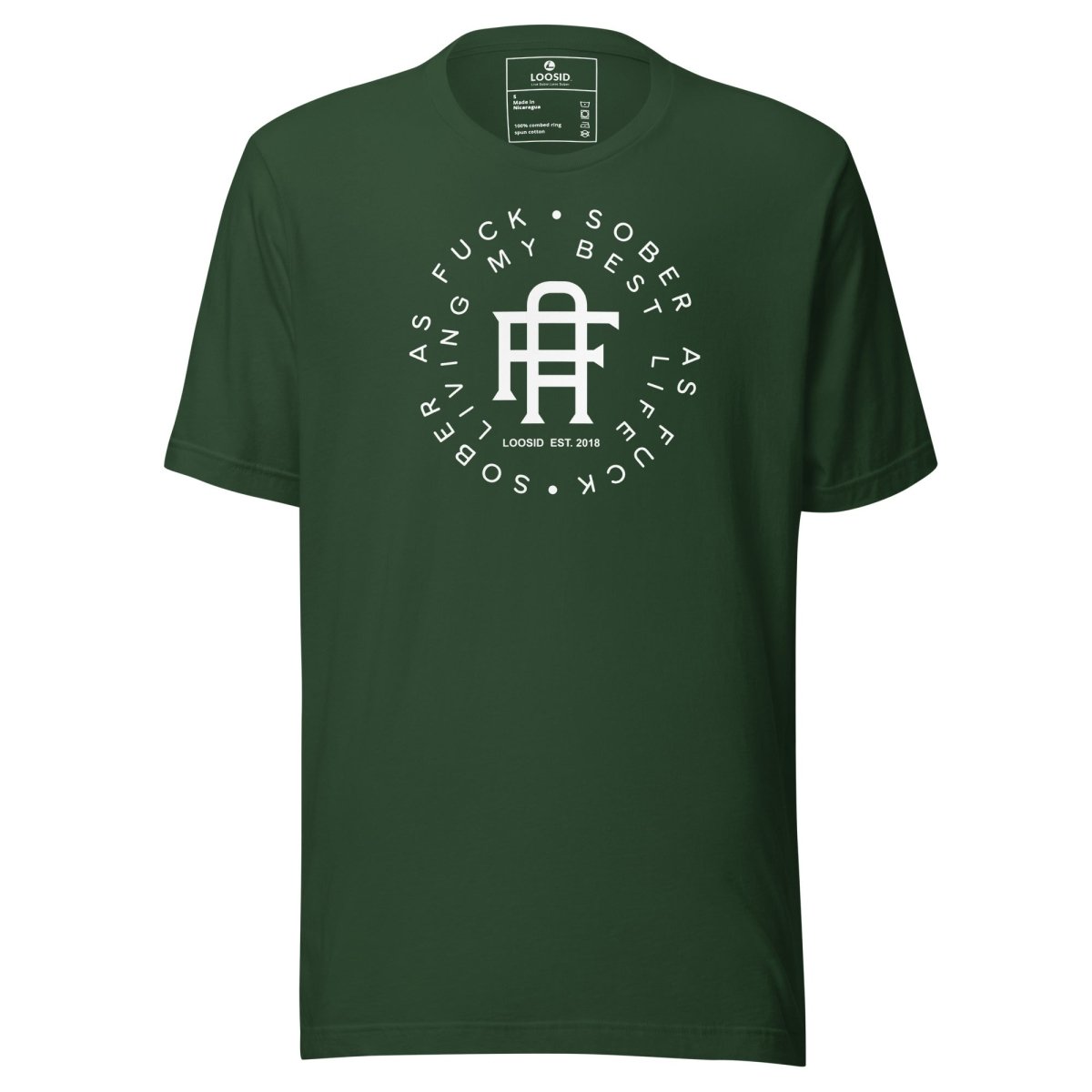 Living My Best Life Sober T Shirt side view (view 6)
