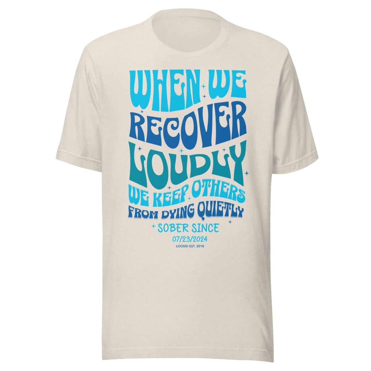 meaningful sober t shirt lifestyle display