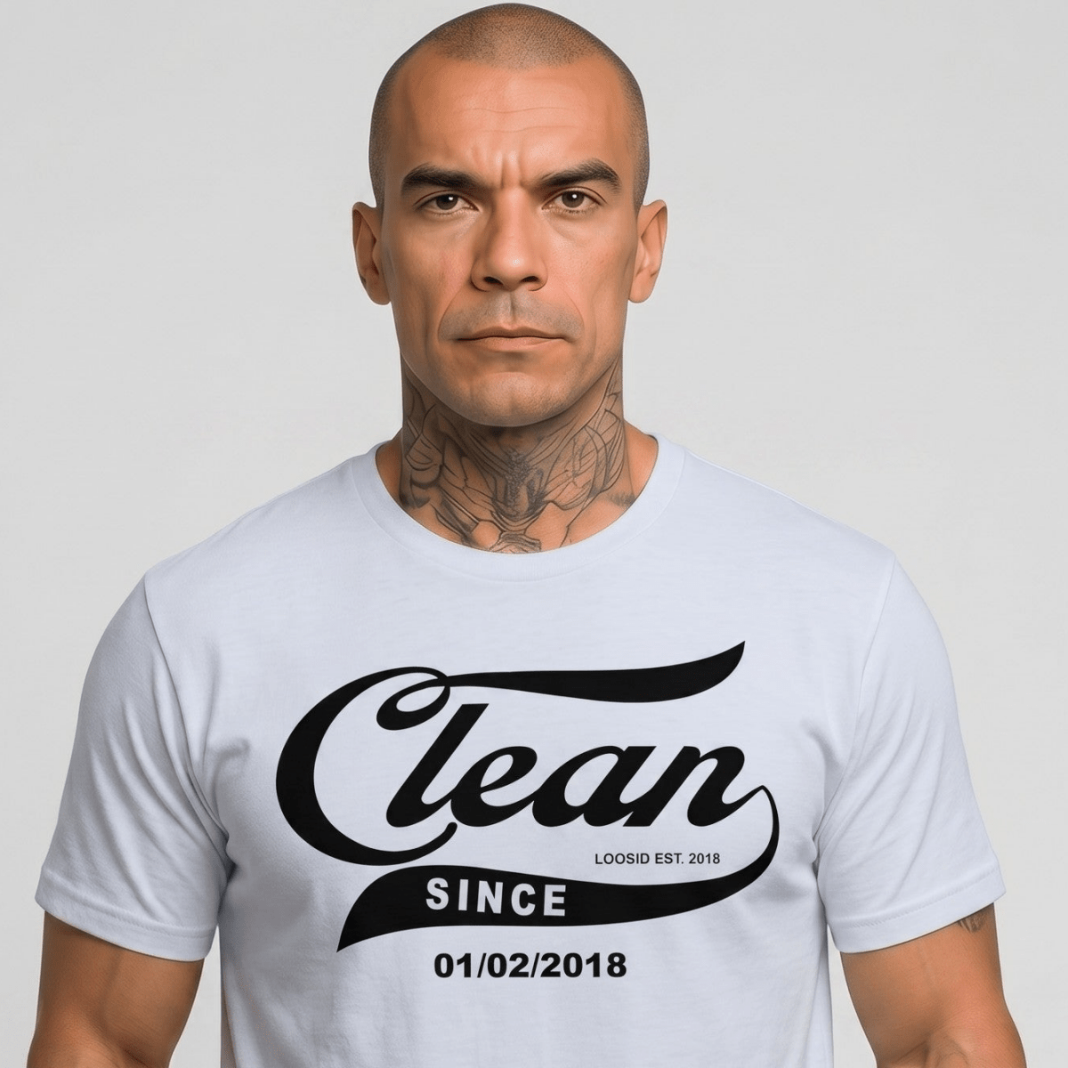 Clean Since Tee with Personalized Sobriety Date | Sober T Shirt