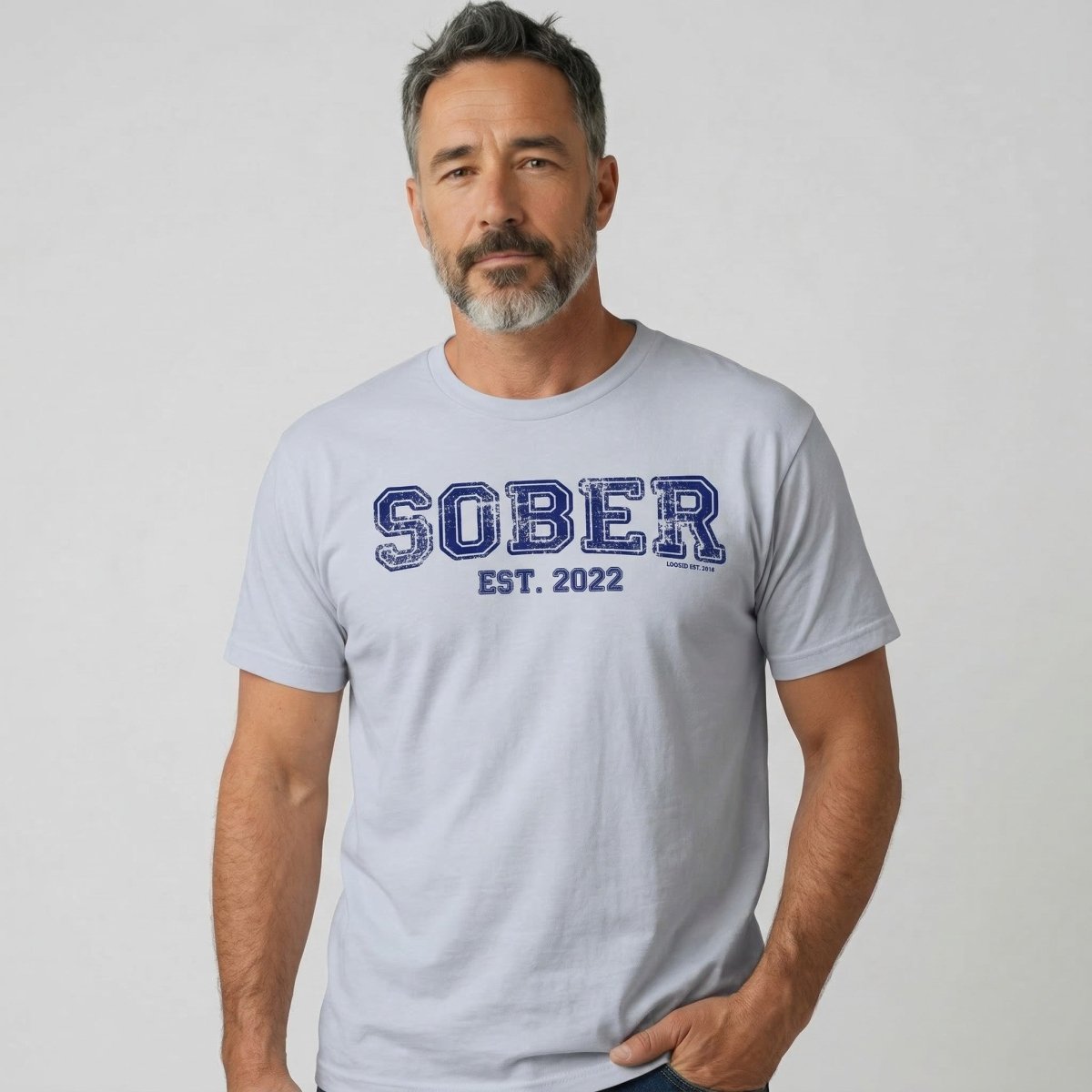 Men's Sober Est. Year T-Shirt w/ Personalized Sobriety Year