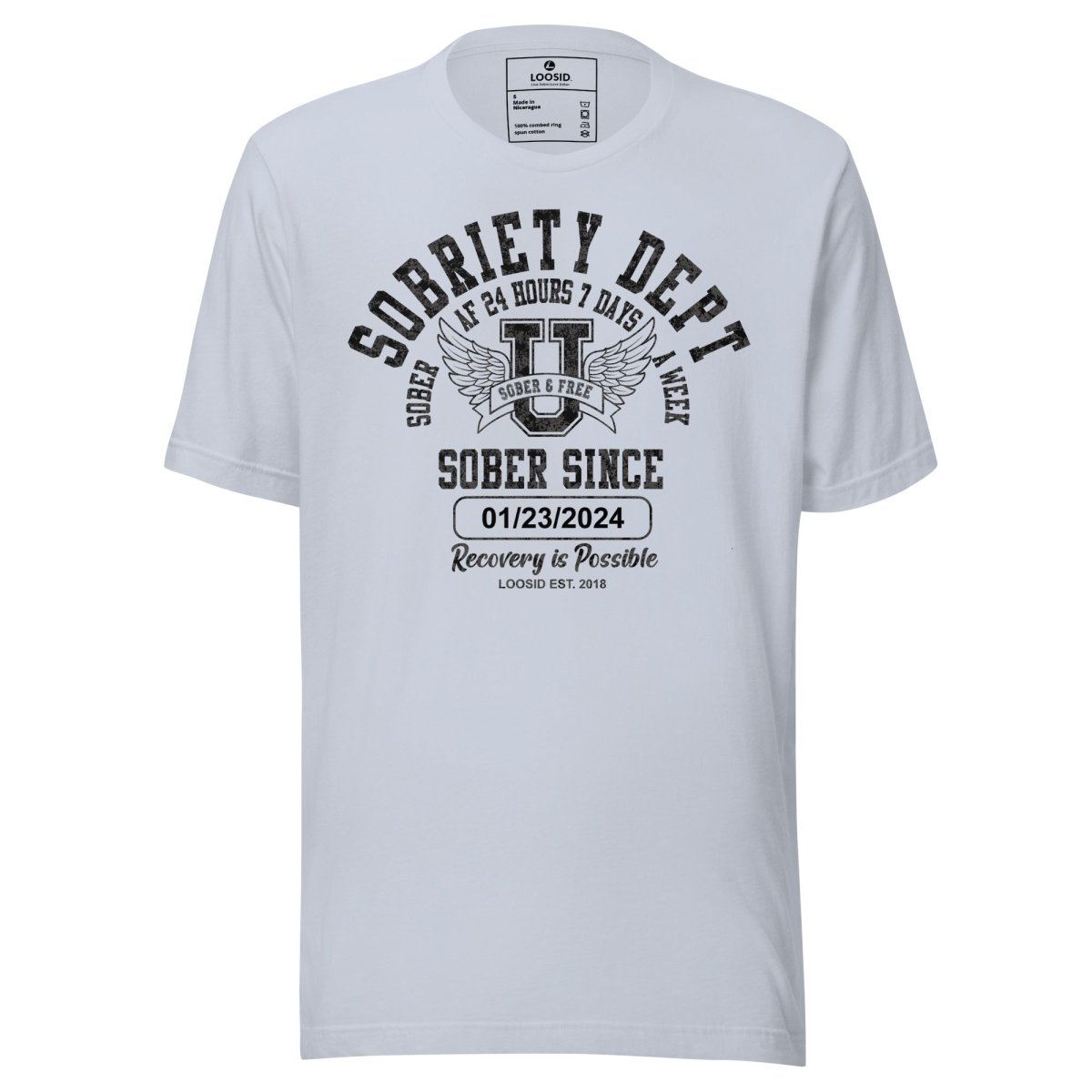 Sobriety Dept Sober T Shirt featuring the design (view 21)